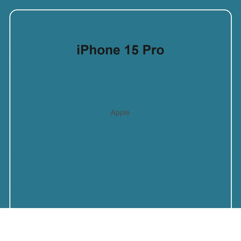 iPhone 15 Pro